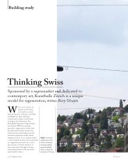 Thinking Swiss. Kunsthalle Zürich. Gigon/Guyer Architects and Atelier WW. AJ 18.10.2012