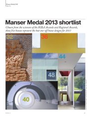 Manser Medal 2013 shortlist. AJ 05.09.2013