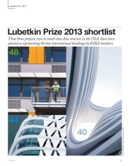 Lubetkin Prize 2013 shortlist. AJ 12.09.2013