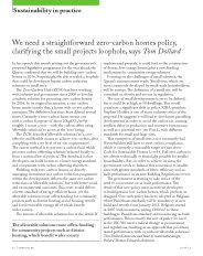 We need a straightforward zero-carbon homes policy, clarifying the small projects loophole. AJ 27.06.2014