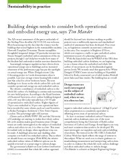 Building design needs to consider both operational and embodied energy use. AJ 31.10.2014