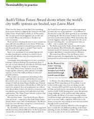 Audi's Urban Future Award shows where the world's city traffic systems are headed. AJ 28.11.2014