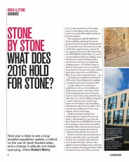 Brick and stone. Stone by stone. AJ Specification 12.2015