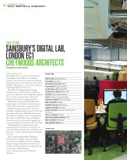 Sainsbury's Digital Lab, London EC1. Chetwoods Architects. AJ Specification 06.2016