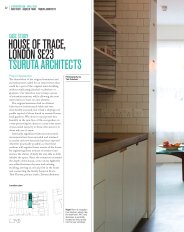 House of Trace, London SE23. Tsuruta Architects. AJ Specification 04.2016