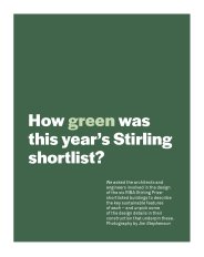 How green was this year’s Stirling shortlist? AJ 10.2021