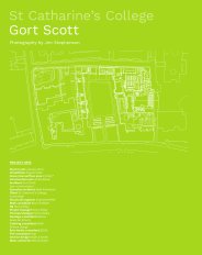 St Catharine’s College. Gort Scott. AJ specification 03.2023
