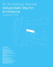 Delvendahl Martin Architects. 16 Broadway Market. AJ specification 05.2023