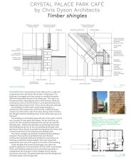 Crystal Palace Park Café. Timber shingles. Façades and cladding. Chris Dyson Architects. AJ 12.2024