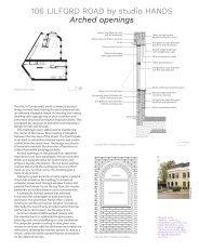 106 LILFORD ROAD. Arched openings. Doors and windows. studio HANDS. AJ 12.202