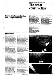 Intermediate floors and ceilings: Part 3 suspended ceilings. AJ 21.10.81