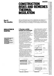 Thermal insulation: Part 2 the remedies. AJ 18.6.86