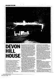 Devon hill house. AJ 15.11.89