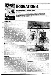 Irrigation 4: information sheet 3: irrigation control. AJ 19.3.80