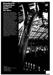 Restoration of the Temperate House, Royal Botanic Gardens, Kew, Surrey. AJ 16.06.82