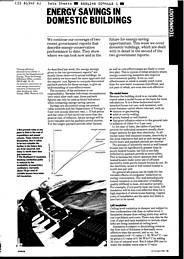 Energy savings in domestic buildings. AJ 10.04.85