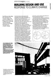 Building design and use. Response to climate change. AJ 02.08.89