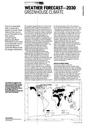 Weather forecast - 2030. Greenhouse climate. AJ 02.08.89