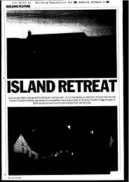 Island retreat, competition winning hostel on Iona. AJ 27.6.90