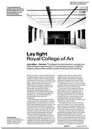 Lay light: Royal College of Art. AJ 22.1.92