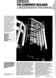 Economist building: 1. Modernism in the making. AJ 21.11.90