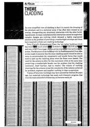 Cladding. AJ Focus 07.91