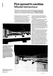 Fire spread in cavities. Model behaviour. AJ 29.04.92