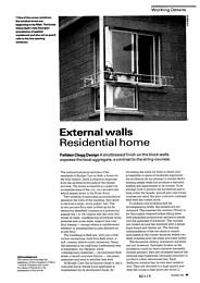 External walls: residential home. AJ 20.5.92