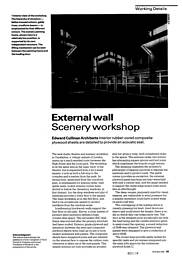 External wall: scenery workshop. AJ 22.4.92