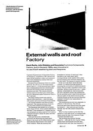 External walls and roof: factory. AJ 25.3.92