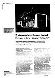 External walls and roof: private house extension. AJ 29.1.92