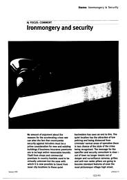 Ironmongery and security. AJ Focus 01.93