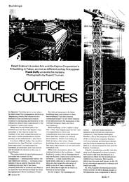 Office cultures and design. AJ 10.6.92