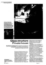 Glass structure: private house. AJ 22.7.92