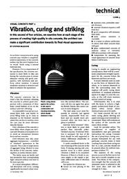 Visual concrete part 2. Vibration, curing and striking. AJ 25.11.92