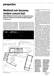 Medieval ruin becomes modern concert hall. AJ 11.11.92