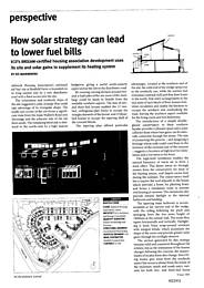 How solar strategy can lead to lower fuel bills. AJ 09.06.93