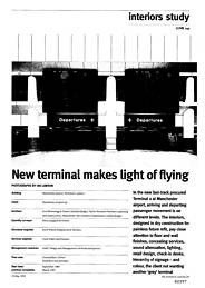 New terminal makes light of flying. Manchester airport, Terminal 2, phase 1. AJ 19.05.93