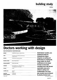 Doctors working with design. Chiddenbrook surgery, Crediton, Devon. AJ 5.5.93