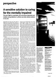 Sensitive solution to caring for the mentally impaired. AJ 14.04.93