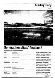 General hospitals' final act. Conquest Hospital, Hastings. AJ 4.11.92