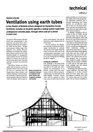 Passive cooling. Ventilation using earth tubes. AJ 07.04.93