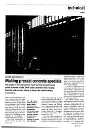 Factory-made products. Making precast concrete specials. AJ 24.03.93