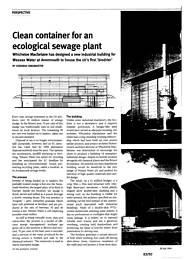 Clean container for an ecological sewage plant. AJ 28.07.93