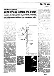 New low-energy technology. Windows as climate modifiers. AJ 04.08.93