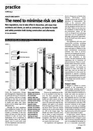 Health and safety. The need to minimise risk on site. AJ 18.08.93