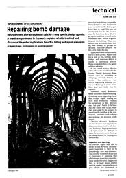 Repairing bomb damage. AJ 18.08.93