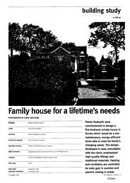 Family house for a lifetime's needs. AJ 18.08.93