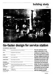 Go-faster design for service station. AJ 08.09.93