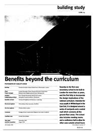 Benefits beyond the curriculum. AJ 20.10.93